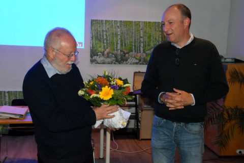 Dank an den langjährigen Vorstand des Freundeskreis Botanischer Garten Erlangen e. V. Dr. Walter Welß