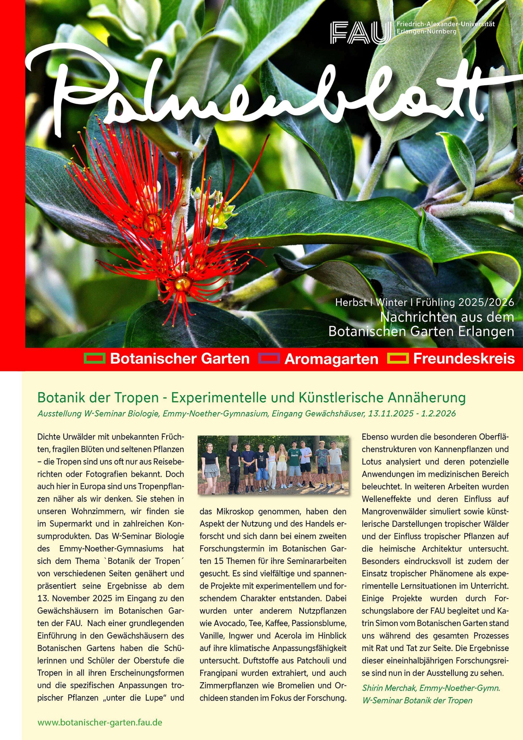 Titelseite Palmenblatt 2/2025